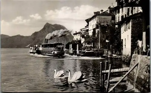 54927 - Schweiz - Lugano , Gandria , Lago di Lugano , Dampfer Sempione , Schiff - gelaufen