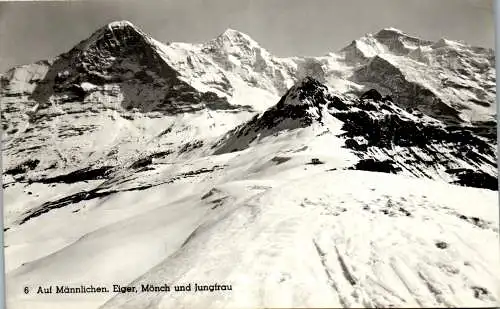 54932 - Schweiz - Männlichen , Eiger , Mönch und Jungfrau - gelaufen 1963