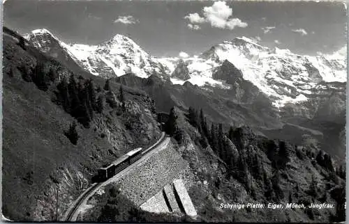 54938 - Schweiz - Interlaken , Schynige Platte , Eiger , Mönch , Jungfrau - gelaufen 1962