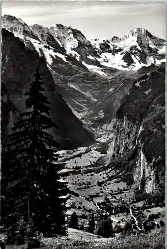 54940 - Schweiz - Lauterbrunnen , Lauterbrunnental , Grosshorn und Breithorn - gelaufen 1962