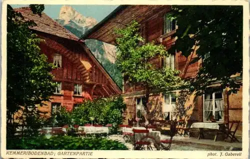 54942 - Schweiz - Schangnau , Kemmeribodenbad , Gartenpartie , Familie Gerber - nicht gelaufen