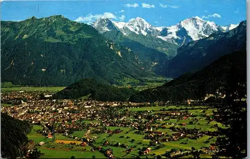 54944 - Schweiz - Interlaken , Unterseen , Eiger , Mönch und Jungfrau - gelaufen 1969