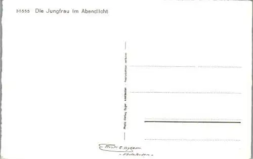 54947 - Schweiz - Jungfrau , Die Jungfrau im Abendlicht - nicht gelaufen