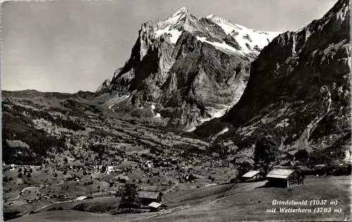 54960 - Schweiz - Grindelwald , mit Wetterhorn - gelaufen 1962