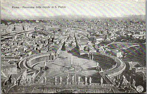 54965 - Italien - Rom , Panorama dalla cupola di S. Pietro - nicht gelaufen