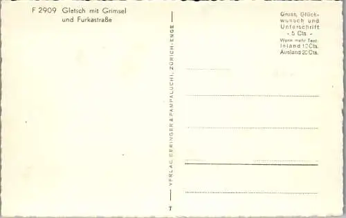 54972 - Schweiz - Grimsel , Gletsch mit Grimsel und Furkastraße - nicht gelaufen