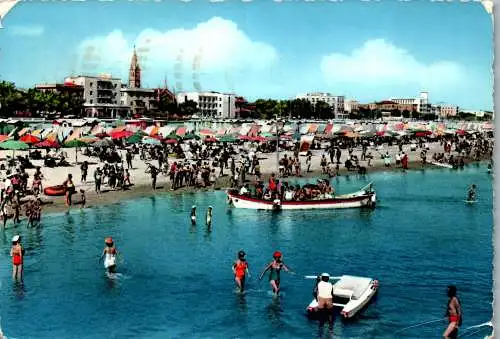 54985 - Italien - Rimini , Spiaggia - gelaufen 1958