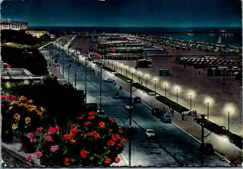 54987 - Italien - Rimini , Lungomare notturno - gelaufen 1962