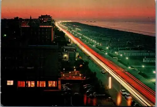 54991 - Italien - Rimini , Lungomare e spiaggia , Notturno - gelaufen