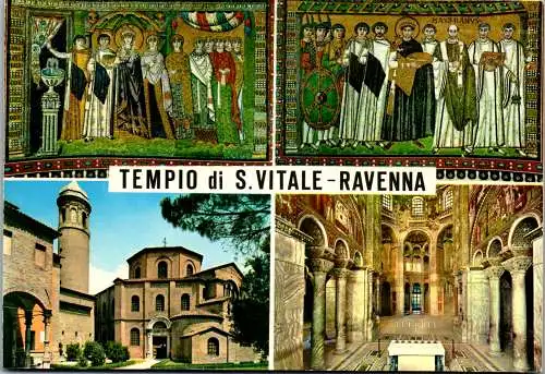 54994 - Italien - Ravenna , Tempio di S. Vitale , Mehrbildkarte - gelaufen 1985