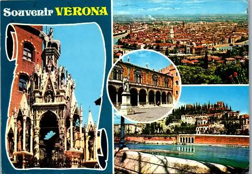 54999 - Italien - Verona , Mehrbildkarte - gelaufen 1973