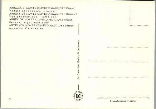 55026 - Italien - Siena , Abbazia di Monte Oliveto Maggiore - nicht gelaufen