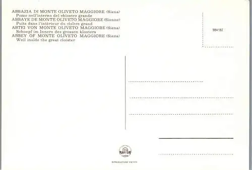 55028 - Italien - Siena , Abbazia di Monte Oliveto Maggiore , Pozzo nell'interno del chiostro grande - n. gelaufen