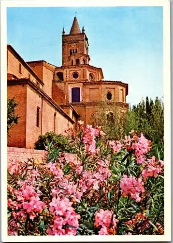 55029 - Italien - Siena , Abbazia di Monte Oliveto Maggiore , Scorcio dell'abside in primavera - nicht gelaufen