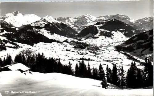 55037 - Schweiz - Gstaad , mit Wildhorn - gelaufen 1966