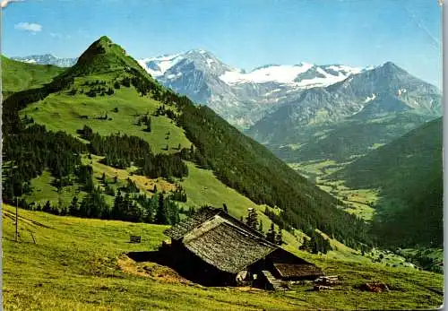 55039 - Schweiz - Gstaad , Gfellalp mit Wasserngrat , Wildhorn und Spitzhorn - gelaufen 1965