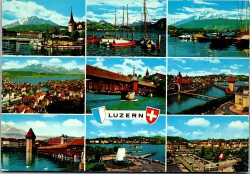 55049 - Schweiz - Luzern , Mehrbildkarte - gelaufen