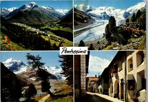 55076 - Schweiz - Pontresina , Bernina Gruppe , Dorfstrasse , Rosegtal - gelaufen 1974