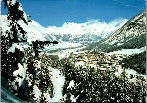 55079 - Schweiz - Pontresina , mit Crasta Mora - gelaufen