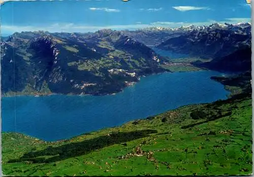 55096 - Schweiz - Niesen Kulm , Blick auf Aeschi , Krattigen Intelaken , Thunersee , Brienzersee , Justistal - 1964