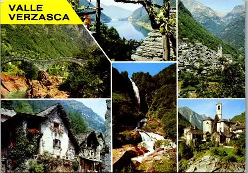55104 - Schweiz - Valle Verzasca , Ponte dei Salti Lavertezzo , Lago di Vogorno , Cascata La froda , Sonogno - 1978