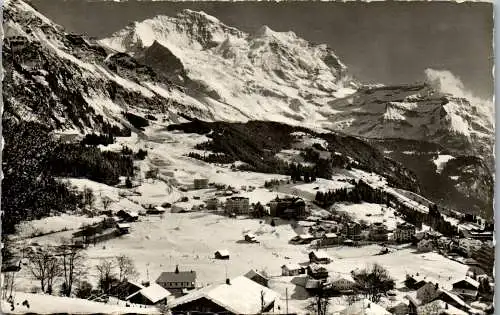 55109 - Schweiz - Wengen , mit Jungfrau - gelaufen 1951