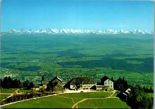 55110 - Schweiz - Oberdorf , Kurhaus Hotel Weissenstein , Blick auf die Alpen - gelaufen 1975