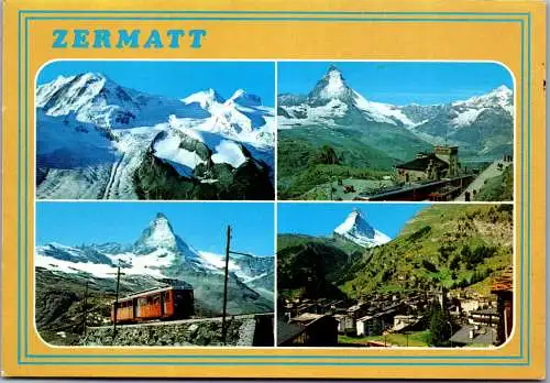 55113 - Schweiz - Zermatt , Gornergrat , Mehrbildkarte - gelaufen 1989