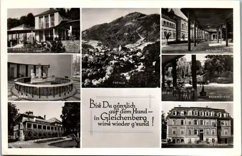 55136 - Steiermark - Bad Gleichenberg , Kurhaus , Wandelhalle , Brunnen , Villa Albrecht , Kurhotel - 1954