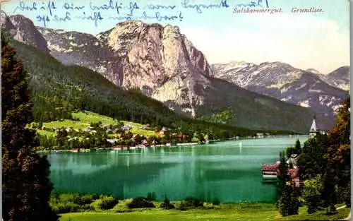 55144 - Steiermark - Grundlsee , Panorama - gelaufen 1942