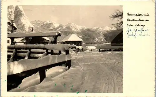 55150 - Steiermark - Grundlsee , mit Backenstein und Totes Gebirge , Winter - gelaufen 1942