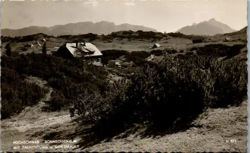 55161 - Steiermark - Hochschwab , Sonnschienalm mit Trenchtling u. Griesmauer - gelaufen 1963