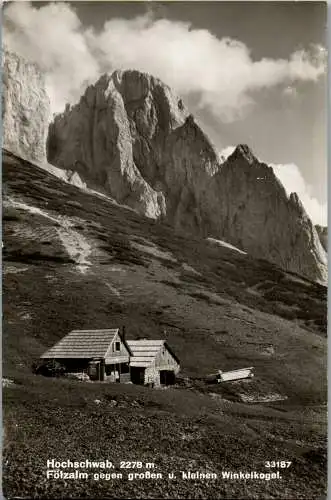 55163 - Steiermark - Hochschwab , Fölzalm gegen Großen und Kleinen Winkelkogel - gelaufen 1949