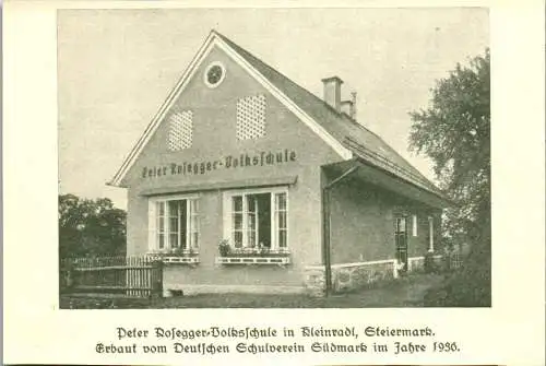 55168 - Steiermark - Kleinradl , Peter Rosegger Volksschule , Deutscher Schulverein Südmark - nicht gelaufen