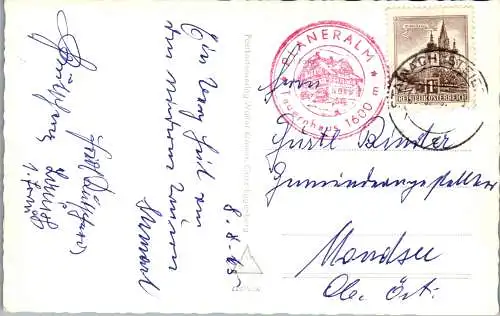 55186 - Steiermark - Plannersee , mit Schoberspitze , Planneralm - gelaufen 1965