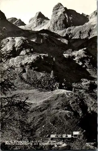 55194 - Steiermark - Schladming , Preintalerhütte mit Greifenstein - gelaufen 1962