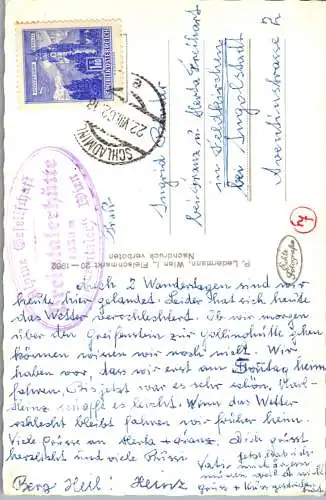 55194 - Steiermark - Schladming , Preintalerhütte mit Greifenstein - gelaufen 1962