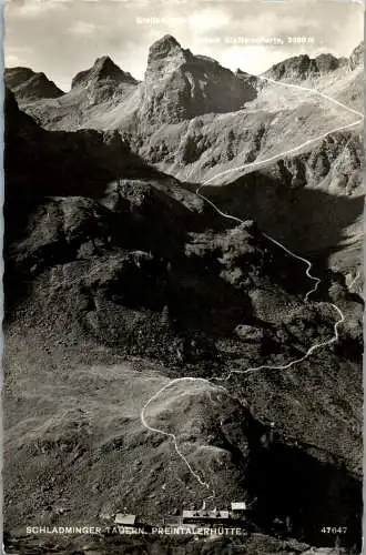 55195 - Steiermark - Schladming , Preintalerhütte mit Greifenstein , Untere Klafferscharte - nicht gelaufen 1960