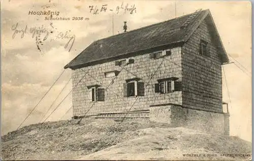 55231 - Salzburg - Hochkönig , Schutzhaus - gelaufen 1904