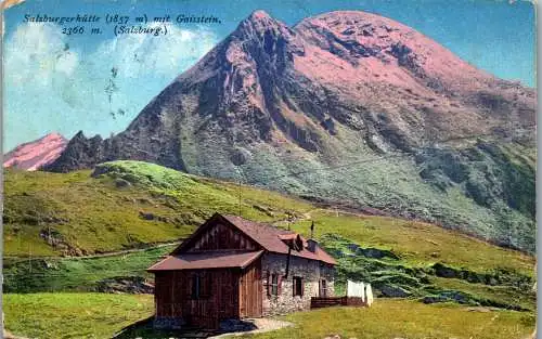 55237 - Salzburg - Kaprun , Salzburgerhütte mit Gaisstein - gelaufen