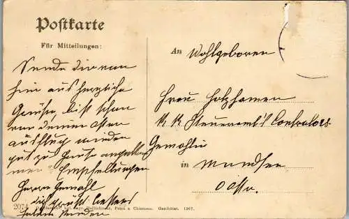 55239 - Salzburg - Lofer , Gasthaus zur Post , Johann Poschacher - gelaufen 1907