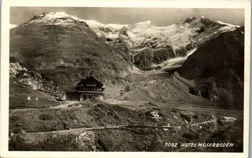 55246 - Salzburg - Kaprun , Hotel Moserboden gegen Glocknerin und Wiesbachhorn - nicht gelaufen