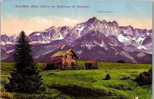 55266 - Salzburg - Radstadt , Radstädter Hütte am Roßbrand , Dachsteingruppe - gelaufen 1913