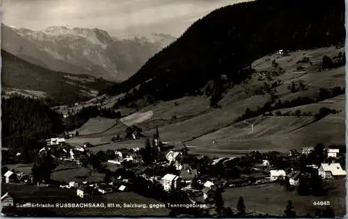 55267 - Salzburg - Russbachsaag , gegen Tennengebirge , Panorama - gelaufen 1958