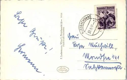 55267 - Salzburg - Russbachsaag , gegen Tennengebirge , Panorama - gelaufen 1958