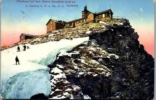 55270 - Salzburg - Rauris , Zittelhaus auf dem Hohen Sonnblick - gelaufen 1920