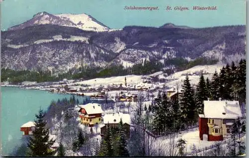 55285 - Salzburg - St. Gilgen , Panorama , Winter , Winterbild - gelaufen 1916