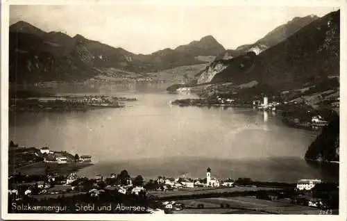 55292 - Salzburg - Strobl , Abersee , Panorama - gelaufen 1927