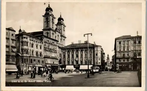 55314 - Oberösterreich - Linz , Adolf Hitler Platz , Hauptplatz - gelaufen 1941