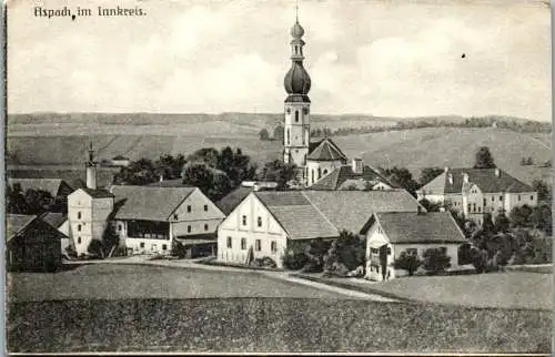 55322 - Oberösterreich - Aspach , im Innkreis , Panorama - gelaufen 1924